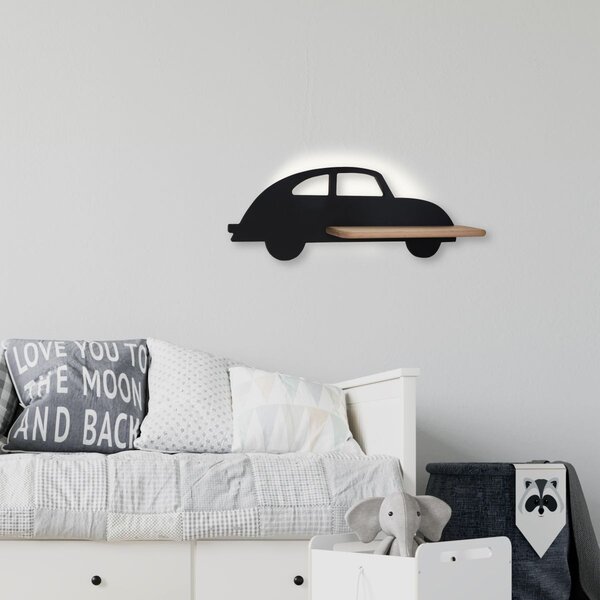 Nástěnné LED dětské světlo do zásuvky CAR 2 - 5W, 4000K (denní bílá), černé