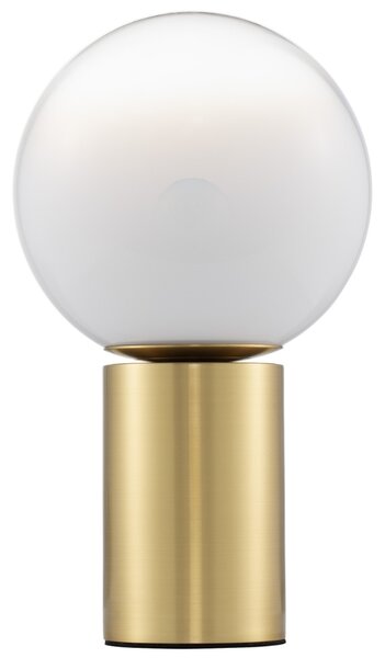 Bílo-zlatá skleněná stolní lampa Nova Luce Vita