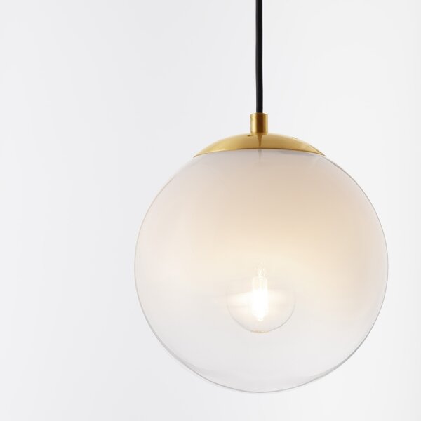 Bílé skleněné závěsné světlo Nova Luce Vita 20 cm