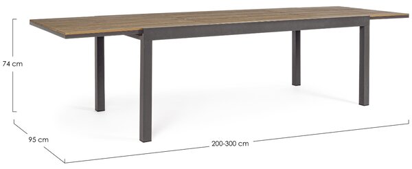 -25 % Dny MOMENTI– Bizzotto Hliníkový zahradní stůl Elias 200/300 x 95 cm