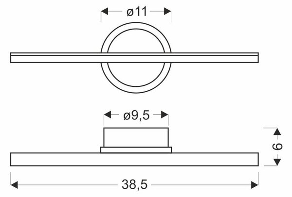 Dřevěné LED nástěnné svítidlo BATUTA 1 - 10W, 3000K (teplá bílá), hnědé