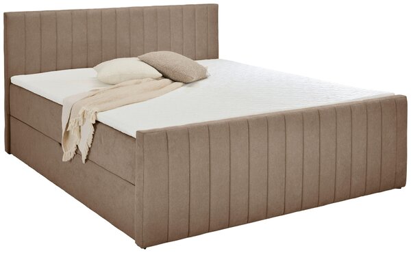 AMERICKÁ POSTEL, 140/200 cm, šedohnědá Boxxx - Postele s úložným prostorem, Online Only
