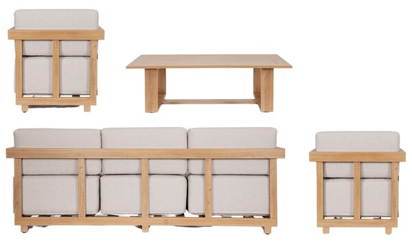 Bizzotto Hliníkový zahradní set pohovky, křesel a stolku Theseus