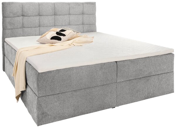 AMERICKÁ POSTEL, 140/200 cm, světle šedá Boxxx - Postele s úložným prostorem, Online Only