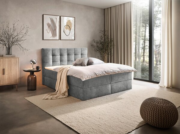 AMERICKÁ POSTEL, 160/200 cm, šedá Boxxx - Postele s úložným prostorem, Online Only