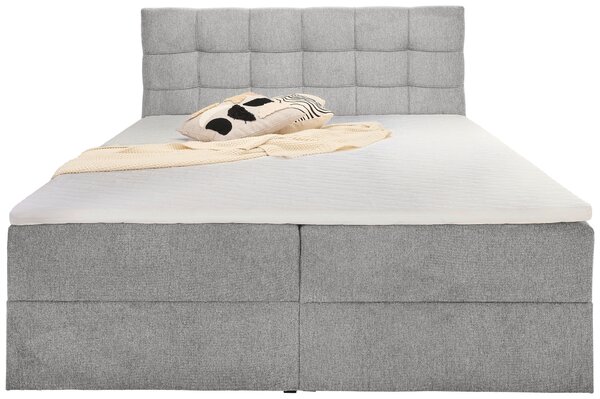 AMERICKÁ POSTEL, 140/200 cm, světle šedá Boxxx - Postele s úložným prostorem, Online Only