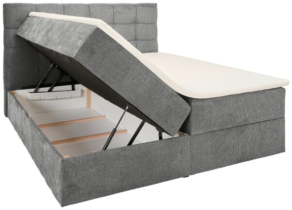AMERICKÁ POSTEL, 160/200 cm, šedá Boxxx - Postele s úložným prostorem, Online Only