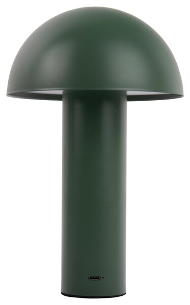 Present time Tmavě zelená kovová stolní LED lampa Fungus