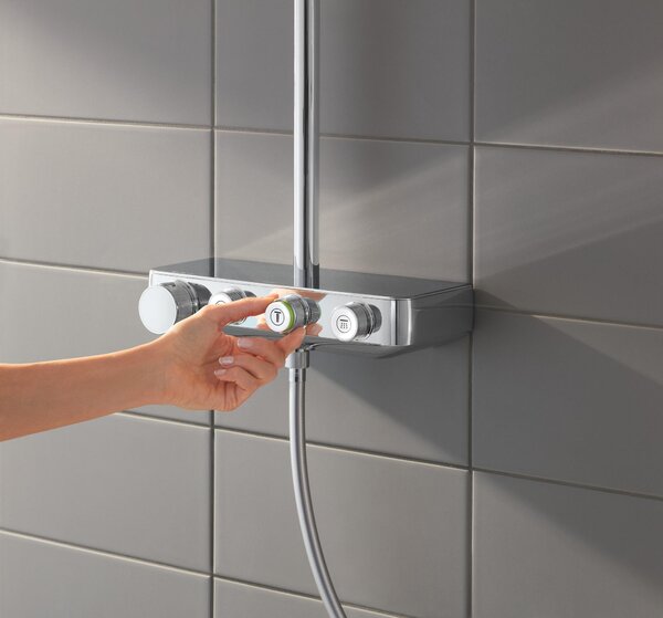 Grohe Euphoria sprchová sada na stěnu s termostatem s dešťovou sprchou StarLight Chrome 26508000