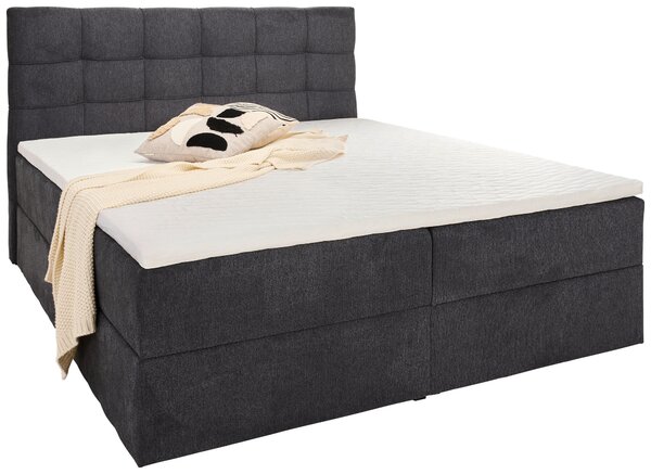 AMERICKÁ POSTEL, 160/200 cm, tmavě šedá Boxxx - Postele s úložným prostorem, Online Only