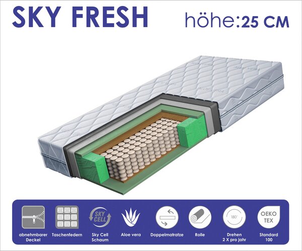TAŠTIČKOVÁ MATRACE, 90/200 cm Boxxx - Pěnové matrace, Online Only