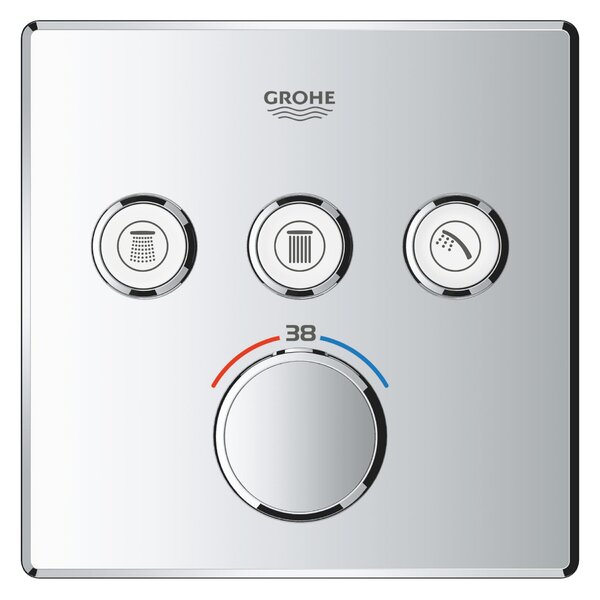 Grohe Grohtherm SmartControl vanová baterie pod omítku s termostatem StarLight Chrome 29126000