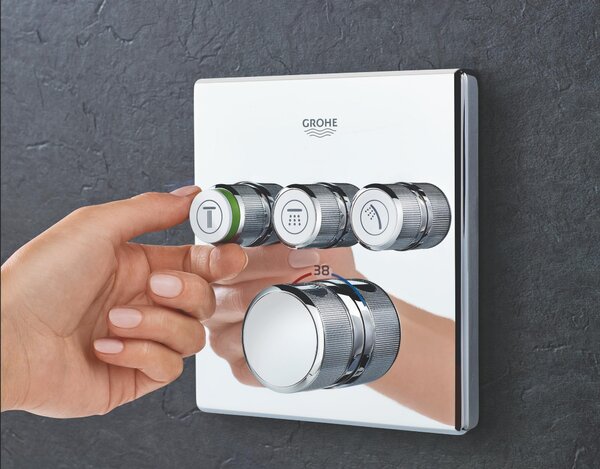 Grohe Grohtherm SmartControl vanová baterie pod omítku s termostatem StarLight Chrome 29126000