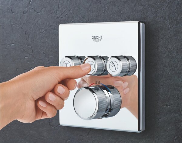 Grohe Grohtherm SmartControl vanová baterie pod omítku s termostatem StarLight Chrome 29126000
