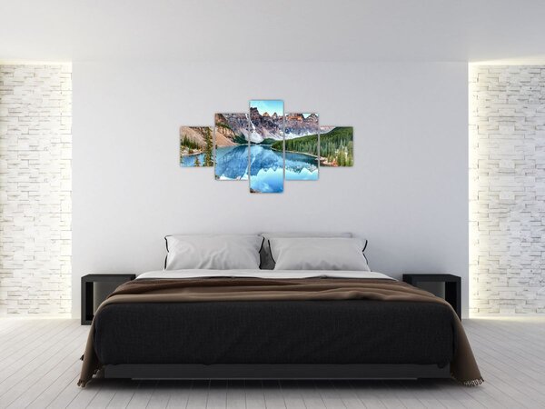 Obraz - Moraine lake (125x70 cm)