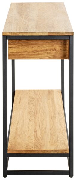 KONZOLOVÝ STOLEK, černá, barvy dubu, dřevo, kov, 100/35/75 cm - Online Only konferenční stolky, Online Only