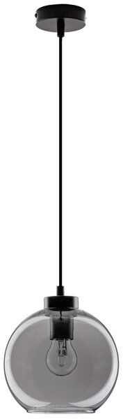 Kouřově šedé skleněné závěsné světlo Nova Luce Palmer 20 cm