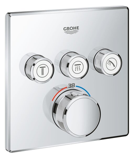 Grohe Grohtherm SmartControl vanová baterie pod omítku s termostatem StarLight Chrome 29126000
