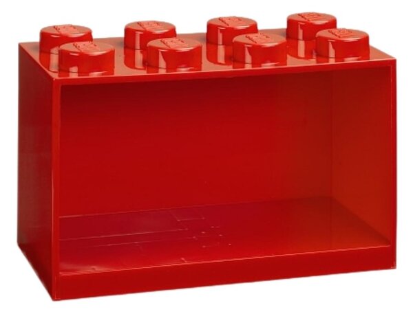Červená nástěnná police LEGO® Storage 21 x 32 cm