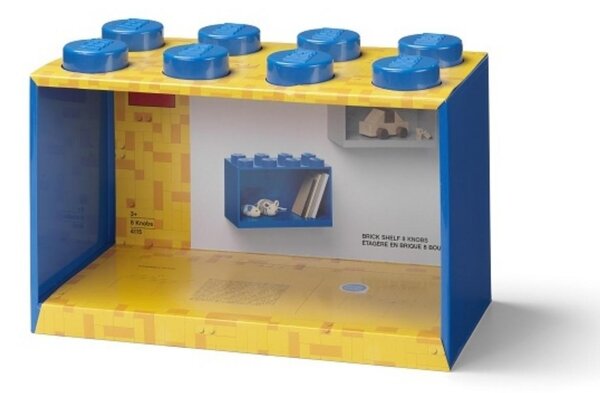 Modrá nástěnná police LEGO® Storage 21 x 32 cm