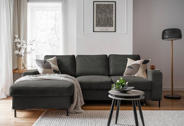 ROHOVÁ SEDAČKA, textil, šedá MID.YOU - Sedací soupravy, Online Only