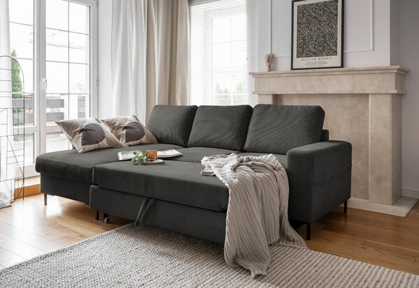 ROHOVÁ SEDAČKA, textil, šedá MID.YOU - Sedací soupravy, Online Only