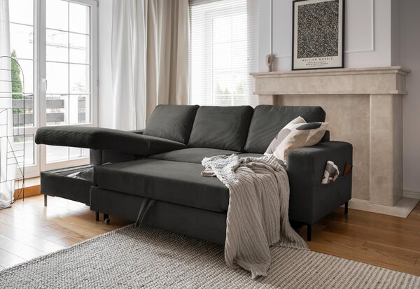 ROHOVÁ SEDAČKA, textil, šedá MID.YOU - Sedací soupravy, Online Only