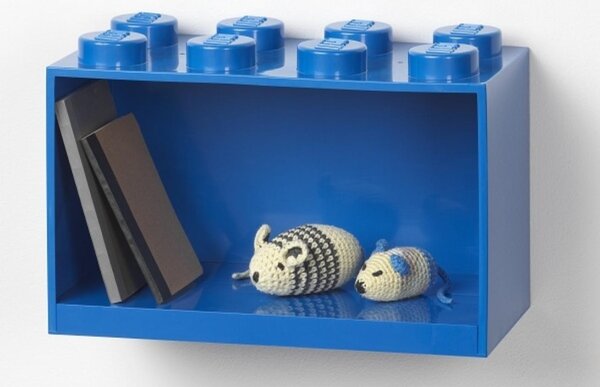 Modrá nástěnná police LEGO® Storage 21 x 32 cm