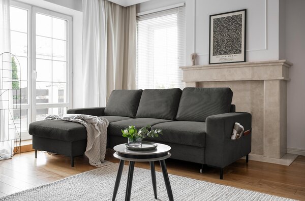 ROHOVÁ SEDAČKA, textil, šedá MID.YOU - Sedací soupravy, Online Only