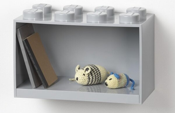 Šedá nástěnná police LEGO® Storage 21 x 32 cm