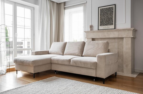 ROHOVÁ SEDAČKA, textil, béžová MID.YOU - Sedací soupravy, Online Only