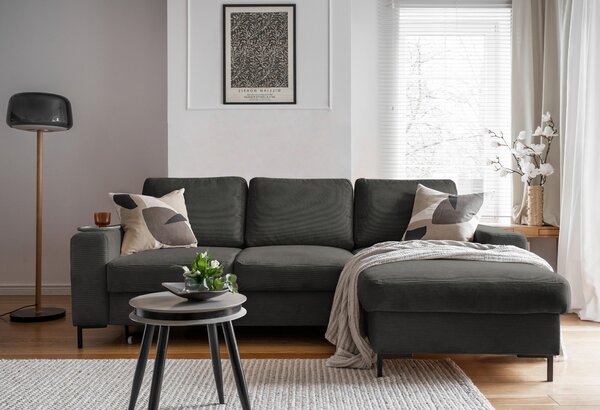 ROHOVÁ SEDAČKA, textil, šedá MID.YOU - Sedací soupravy, Online Only