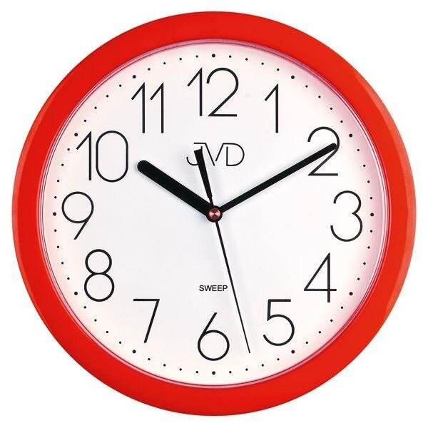 JVD HP612.2 - 25 cm - ČERVENÉ - Nástěnné hodiny
