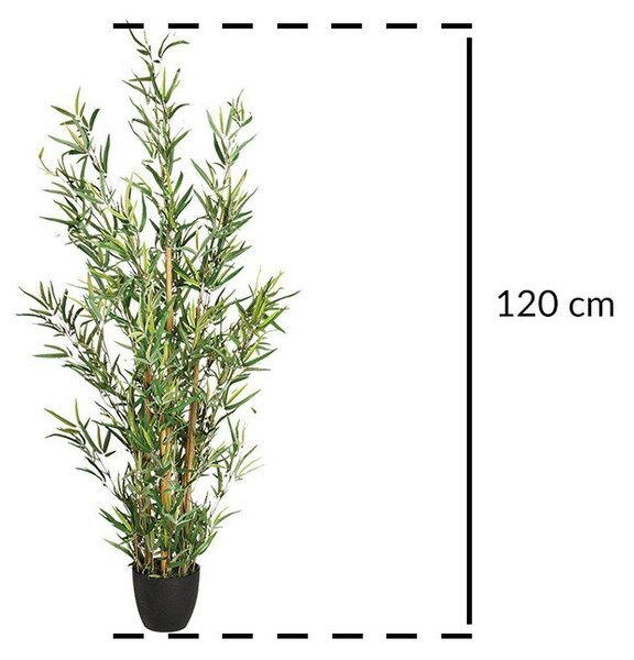 Umělá rostlina, umělý bambusový keř jako živý, 120 cm