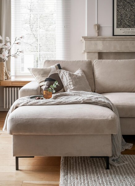 ROHOVÁ SEDAČKA, textil, béžová MID.YOU - Sedací soupravy, Online Only