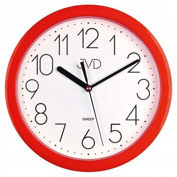 JVD HP612.2 - 25 cm - ČERVENÉ - Nástěnné hodiny