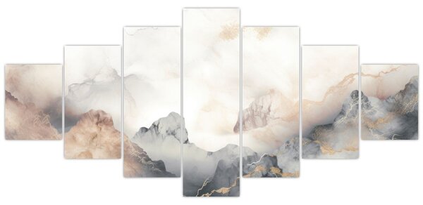 Obraz - Abstrakce hor s texturou mramoru (210x100 cm)