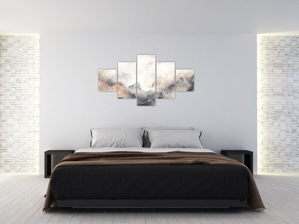 Obraz - Abstrakce hor s texturou mramoru (125x70 cm)