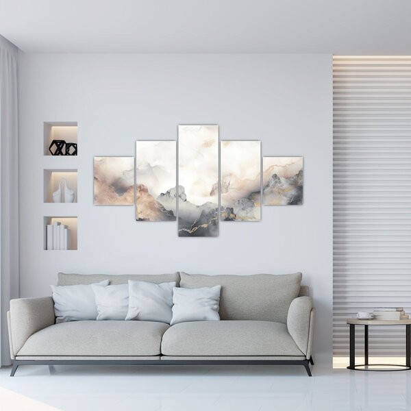 Obraz - Abstrakce hor s texturou mramoru (125x70 cm)