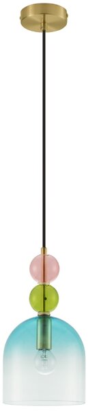 Barevné skleněné závěsné světlo Nova Luce Murano 16 cm
