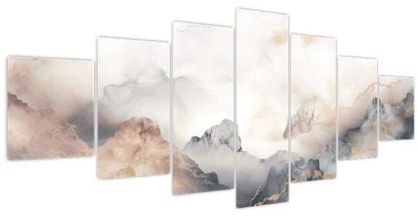 Obraz - Abstrakce hor s texturou mramoru (210x100 cm)