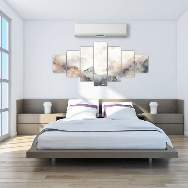 Obraz - Abstrakce hor s texturou mramoru (210x100 cm)