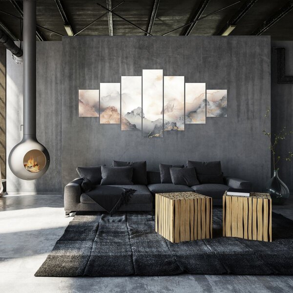 Obraz - Abstrakce hor s texturou mramoru (210x100 cm)