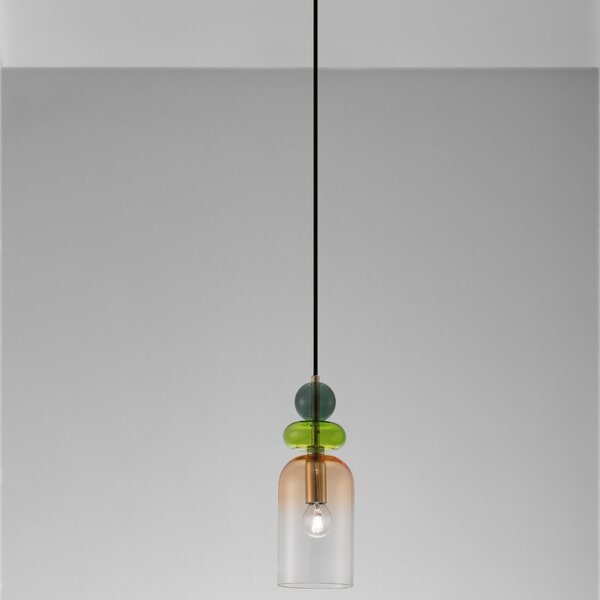 Barevné skleněné závěsné světlo Nova Luce Murano 10,8 cm