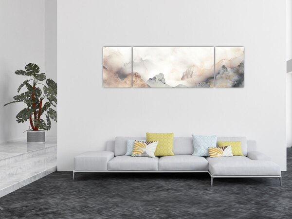 Obraz - Abstrakce hor s texturou mramoru (170x50 cm)