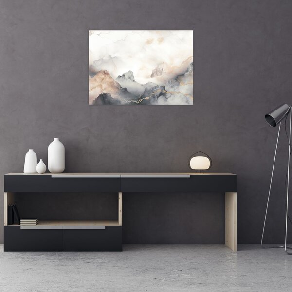 Obraz - Abstrakce hor s texturou mramoru (70x50 cm)