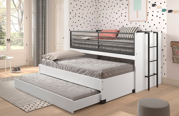 -25 % Dny MOMENTI– Bílá lakovaná patrová postel Vipack Sam 90 x 200 cm