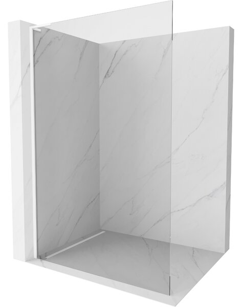 Mexen Kioto L, sprchová zástěna Walk-In 50 x 200 cm, 8mm čiré sklo, bílý profil, 800-050-103-20-00