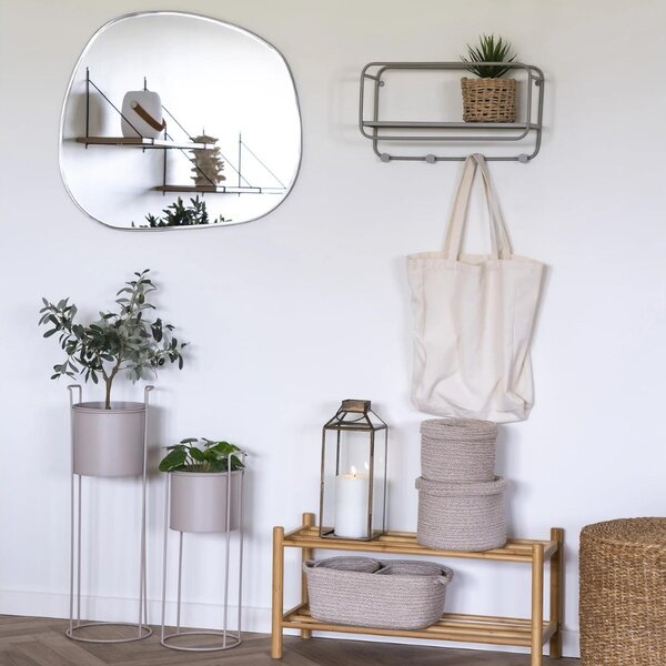 Nordic Living Set dvou béžových bavlněných košů Lauba