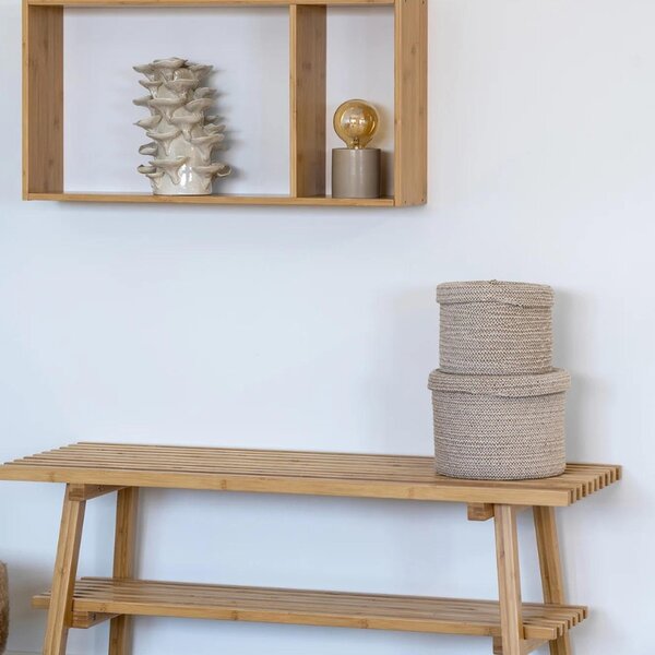 Nordic Living Set dvou béžových bavlněných košů Lauba